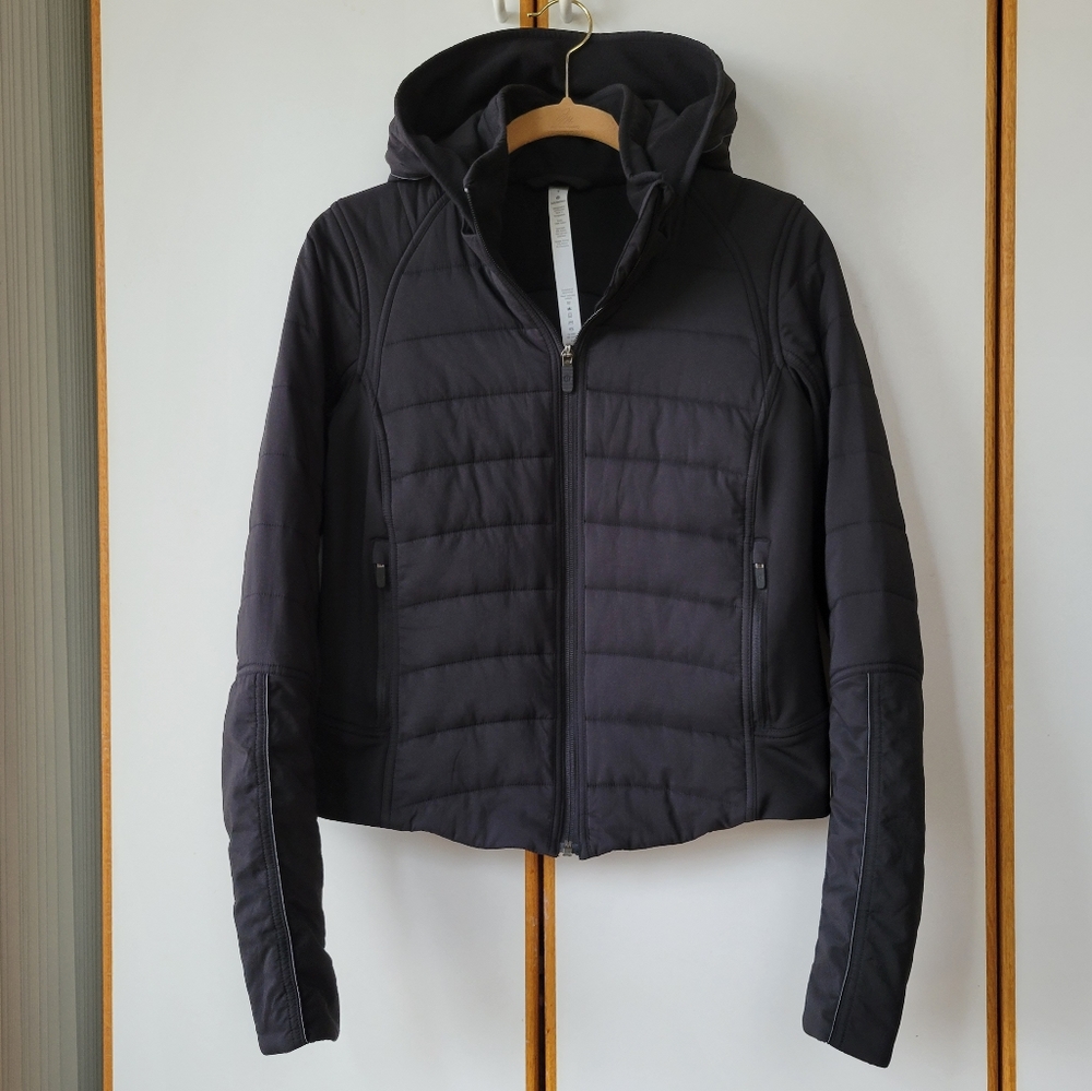 Lululemon Push Your Pace Jacket 4 Quilted Convertible Black